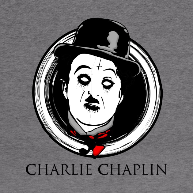 BLACK METAL CHARLIE CHAPLIN by theanomalius_merch